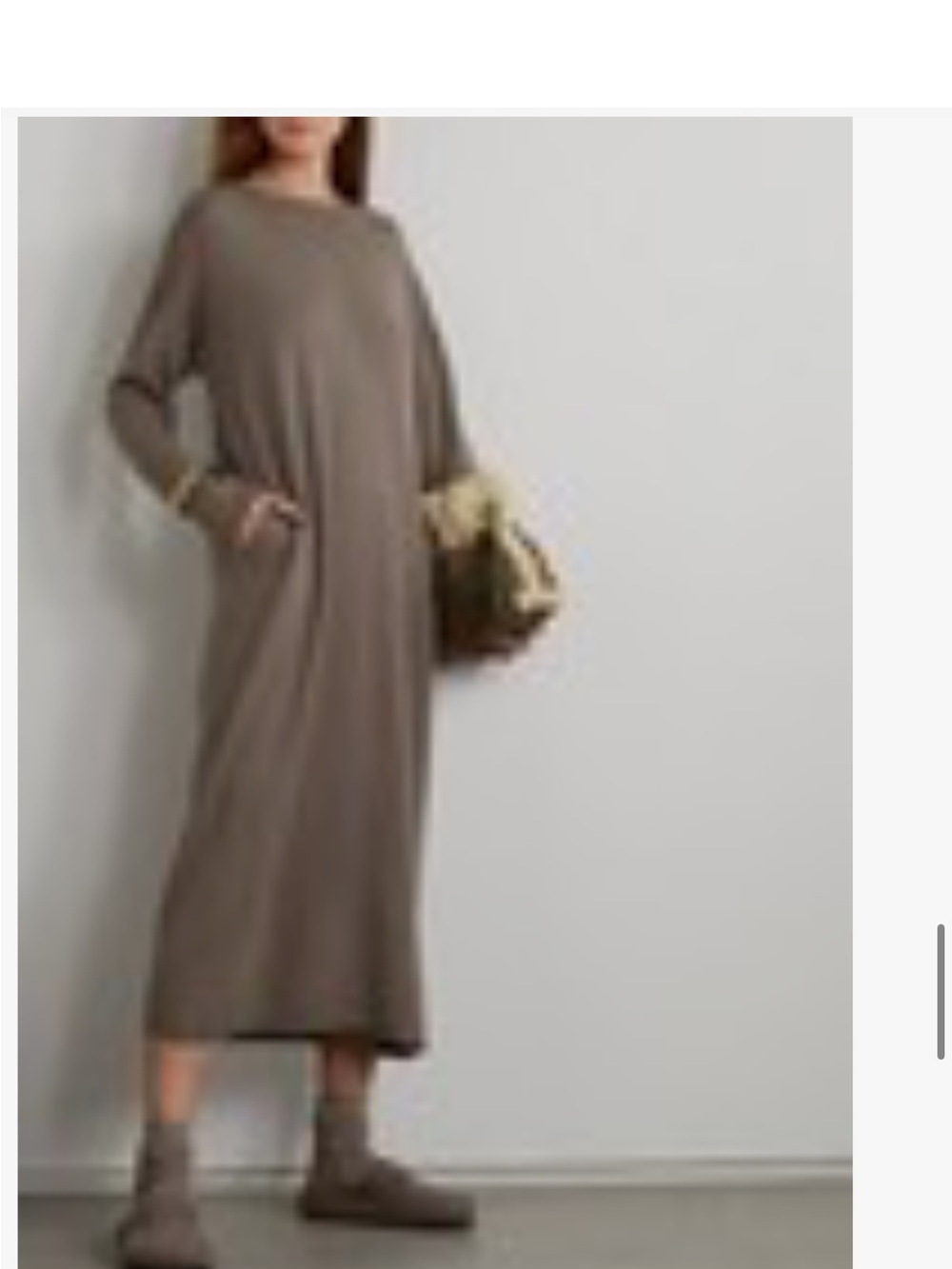 Lauren Manoogian Taupe Maxi Dress with Long Sleeves